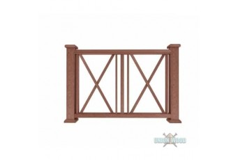 Ограждение из ДПК Woodvex И1 терракот