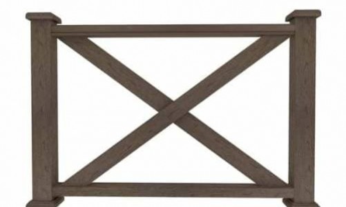 Ограждение из ДПК Woodvex M1 коричневый