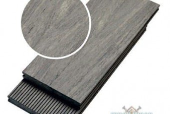 Полнотелая террасная доска из ДПК BRUGGAN MULTICOLOR Французская палуба GRAY 120 мм