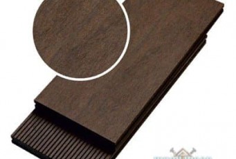 Полнотелая террасная доска из ДПК BRUGGAN MULTICOLOR Французская палуба WENGE 120 мм
