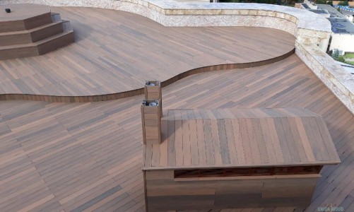 Bruggan - Полнотелая террасная доска из ДПК BRUGGAN MULTICOLOR Французская палуба WENGE 140 мм Полнотелая террасная доска из ДПК BRUGGAN MULTICOLOR Французская палуба WENGE 140 мм