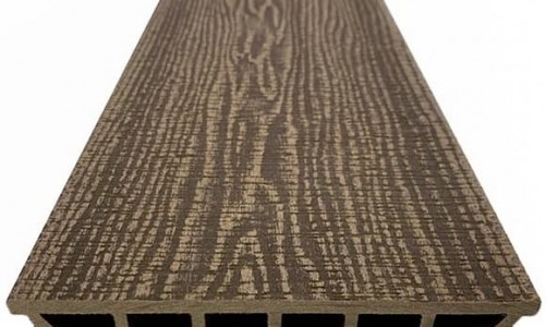 Террасная доска из ДПК Deckron WoodLike с 3D тиснением Антрацит