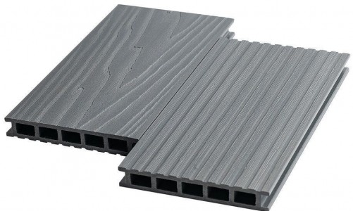 Ecodeck - Террасная доска из ДПК двухсторонняя Ecodeck БРАЙТ МАКС КАНТРИ 3D СЕРЫЙ ДЫМ Террасная доска из ДПК двухсторонняя Ecodeck БРАЙТ МАКС КАНТРИ 3D СЕРЫЙ ДЫМ