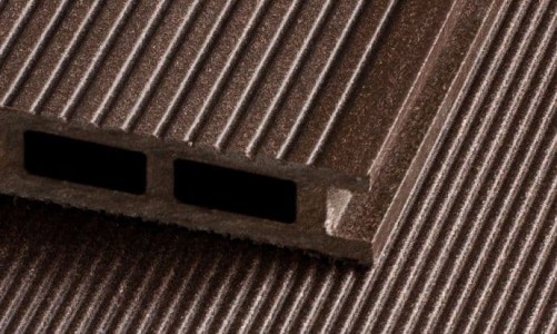 Террасная доска из ДПК двухсторонняя Ecodeck БРАЙТ ВЕЛЬВЕТ КАНТРИ КАШТАН