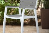 Keter - Стул Keter Harmony armchair серый-белый Стул Keter Harmony armchair серый-белый