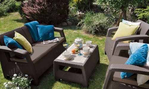 Keter - Лаунж зона Keter Corfu Set коричневый Лаунж зона Keter Corfu Set коричневый