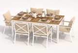 IdealPatio - Обеденная группа Ideal Patio Tella Festa Plus 180 Цвет: белый, бежевый Обеденная группа Ideal Patio Tella Festa Plus 180 Цвет: белый, бежевый