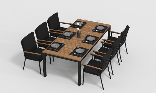 Gardenini - Обеденная зона Gardenini Bella Calma S 220 Цвет: Карбон, чёрный Обеденная зона Gardenini Bella Calma S 220 Цвет: Карбон, чёрный