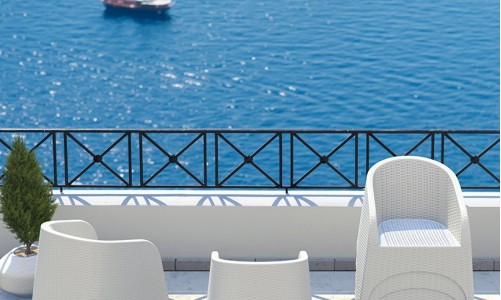 Кресло плетеное Siesta Contract Aruba Цвет: белый