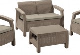 Keter - Лаунж зона Keter Corfu Triple set капучино Лаунж зона Keter Corfu Triple set капучино