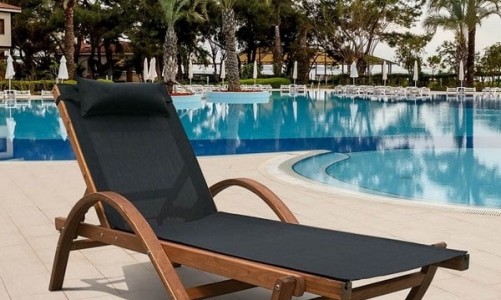 Лежак из дерева Lite Monte Carlo Black