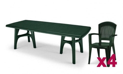Комплект мебели Scab Giardino President Tris Super Elegant Monobloc Цвет: зелёный