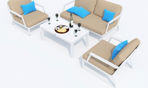 Лаунж зона Ideal Patio Estivo Цвет: белый, бежевый