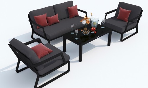 IdealPatio - Лаунж зона Ideal Patio Estivo Цвет: карбон, антрацит Лаунж зона Ideal Patio Estivo Цвет: карбон, антрацит