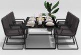 Gardenini - Стул Gardenini Vogle Armrest carbon anthracite Стул Gardenini Vogle Armrest carbon anthracite
