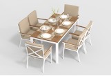 Gardenini - Обеденная зона Gardenini Bella Calma S 180 Цвет: Белый, бежевый Обеденная зона Gardenini Bella Calma S 180 Цвет: Белый, бежевый