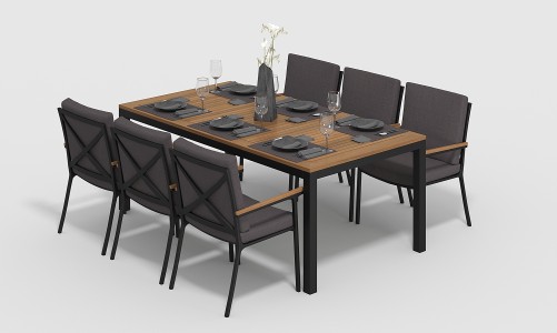 Gardenini - Обеденная зона Gardenini Bella Calma S 200 Цвет: Карбон, антрацит Обеденная зона Gardenini Bella Calma S 200 Цвет: Карбон, антрацит