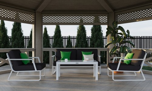 IdealPatio - Лаунж зона Ideal Patio Estivo Цвет: белый, антрацит Лаунж зона Ideal Patio Estivo Цвет: белый, антрацит