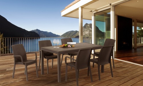 B:rattan - Кресло пластиковое Indiana Цвет: кофе Кресло пластиковое Indiana Цвет: кофе