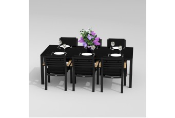 Обеденная группа Ideal Patio Cana Bonta 220 Цвет: карбон, чёрный