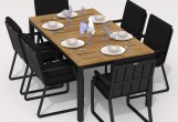 IdealPatio - Обеденная группа Ideal Patio Tella Alba 180 Цвет: карбон, чёрный Обеденная группа Ideal Patio Tella Alba 180 Цвет: карбон, чёрный