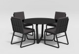 Gardenini - Обеденная зона Gardenini Primavera Carbon Антрацит с стульями Voglie Обеденная зона Gardenini Primavera Carbon Антрацит с стульями Voglie