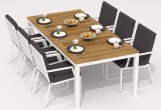 IdealPatio - Обеденная группа Ideal Patio Tella Alba 200 Цвет: белый, антрацит Обеденная группа Ideal Patio Tella Alba 200 Цвет: белый, антрацит