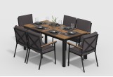 Gardenini - Обеденная зона Gardenini Bella Calma S 180 Цвет: Карбон, антрацит Обеденная зона Gardenini Bella Calma S 180 Цвет: Карбон, антрацит