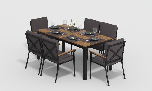 Gardenini - Обеденная зона Gardenini Bella Calma S 180 Цвет: Карбон, антрацит Обеденная зона Gardenini Bella Calma S 180 Цвет: Карбон, антрацит