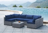 Lite - Комплект мебели из искусственного ротанга Lite Mia Grey Blue Комплект мебели из искусственного ротанга Lite Mia Grey Blue