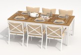 IdealPatio - Обеденная группа Ideal Patio Tella Festa Plus 200 Цвет: белый, бежевый Обеденная группа Ideal Patio Tella Festa Plus 200 Цвет: белый, бежевый
