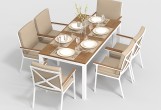 Gardenini - Обеденная зона Gardenini Bella Calma S 180 Цвет: Белый, бежевый Обеденная зона Gardenini Bella Calma S 180 Цвет: Белый, бежевый