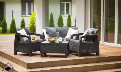 Keter - Лаунж зона Keter Corfu Set графит Лаунж зона Keter Corfu Set графит