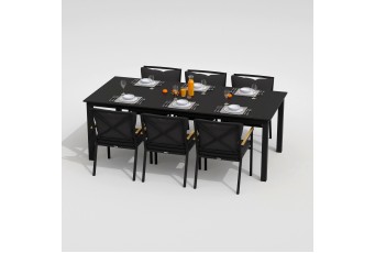 Обеденная группа Ideal Patio Dolla Festa Plus 220 Цвет: карбон, антрацит