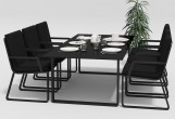 Gardenini - Обеденная зона Gardenini Voglie Carbon 220 Черный со стульями Voglie Armrest Обеденная зона Gardenini Voglie Carbon 220 Черный со стульями Voglie Armrest