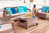 Keter - Лаунж зона Keter Corfu Triple set капучино Лаунж зона Keter Corfu Triple set капучино