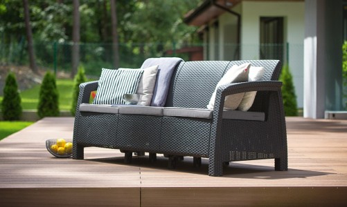 Диван Keter Corfu love seat max графит