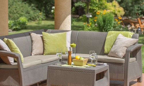 Keter - Лаунж зона Keter Corfu Relax set капучино Лаунж зона Keter Corfu Relax set капучино