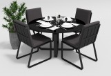 Gardenini - Обеденная зона Gardenini Primavera Carbon Антрацит с стульями Voglie Обеденная зона Gardenini Primavera Carbon Антрацит с стульями Voglie