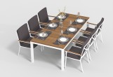 Gardenini - Обеденная зона Gardenini Bella Calma S 220 Цвет: Белый, антрацит Обеденная зона Gardenini Bella Calma S 220 Цвет: Белый, антрацит