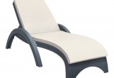 Шезлонг с матрасом GS 1009 (Fiji) Siesta Contract Цвет: антрацит, слоновая кость