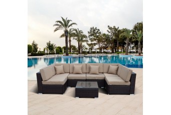 Комплект мебели из искусственного ротанга Lite Mia Brown Beige