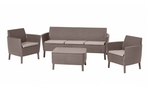 Keter - Лаунж зона Keter Salemo 3 seater set капучино Лаунж зона Keter Salemo 3 seater set капучино