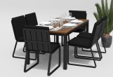 Gardenini - Обеденная зона Gardenini Bella Carbon Voglie 180 Цвет: Черный Обеденная зона Gardenini Bella Carbon Voglie 180 Цвет: Черный