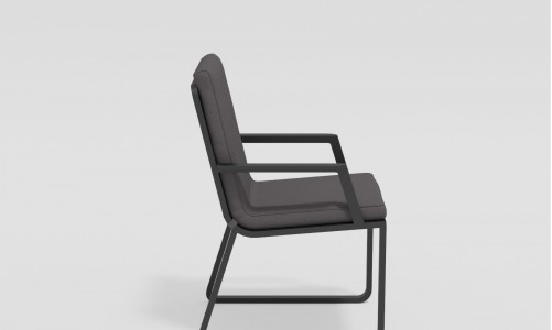 Gardenini - Стул Gardenini Vogle Armrest carbon anthracite Стул Gardenini Vogle Armrest carbon anthracite