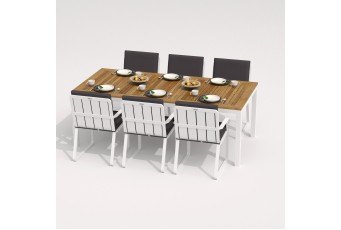Обеденная группа Ideal Patio Tella Alba 200 Цвет: белый, антрацит