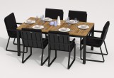 IdealPatio - Обеденная группа Ideal Patio Tella Alba 180 Цвет: карбон, чёрный Обеденная группа Ideal Patio Tella Alba 180 Цвет: карбон, чёрный