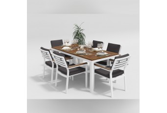 Обеденная зона Gardenini Bella White 180 Цвет: Антрацит