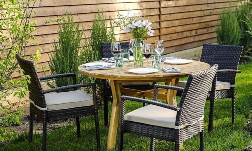 Joygarden - Обеденная группа Joygarden Modena 120 см на 4 персоны со стульями Обеденная группа Joygarden Modena 120 см на 4 персоны со стульями
