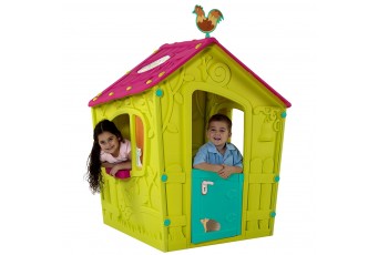 Детский домик Keter Magic Play House Цвет: салатовый / розовый